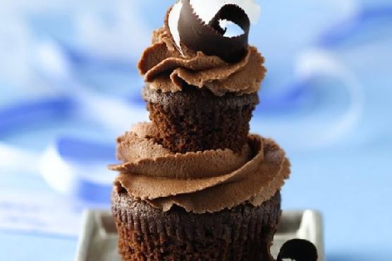Double Dark Chocolate-Coconut Cupcakes