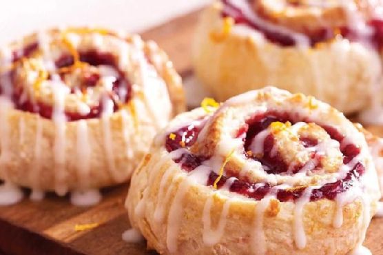 Double-Drizzled Raspberry Rolls