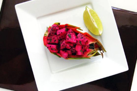 Dragon Fruit Salad with Ginger & Mint