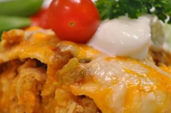Easy Chile Chicken Enchilada Casserole
