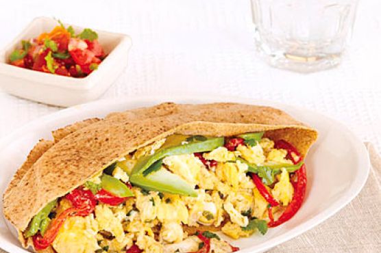 Egg and Pepper Pitas