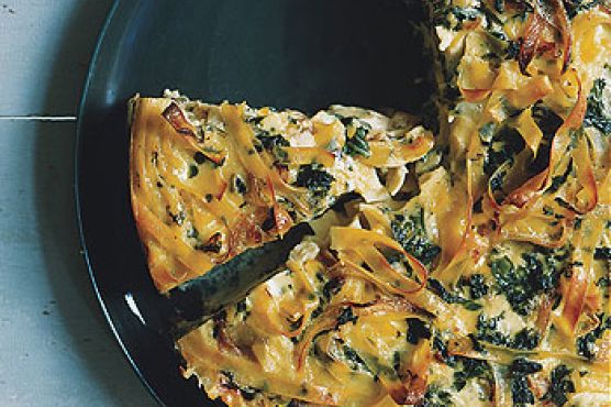 Egg Noodle, Chard, and Fontina Torte