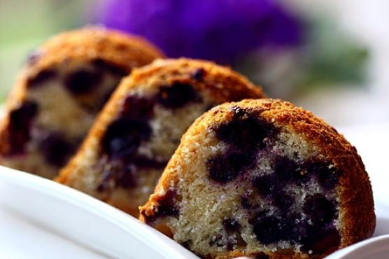 Eggless Blueberry Pound Cake