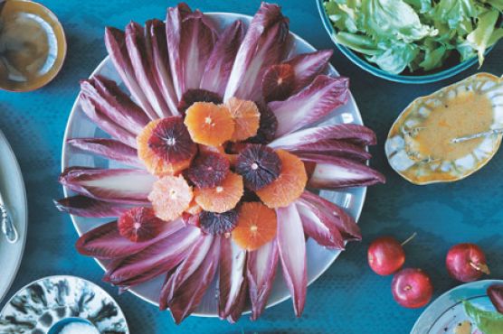 Endive and Escarole Salad with Mustard-Orange Vinaigrette
