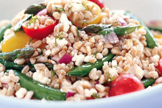 Farro Salad with Peas, Asparagus, and Feta