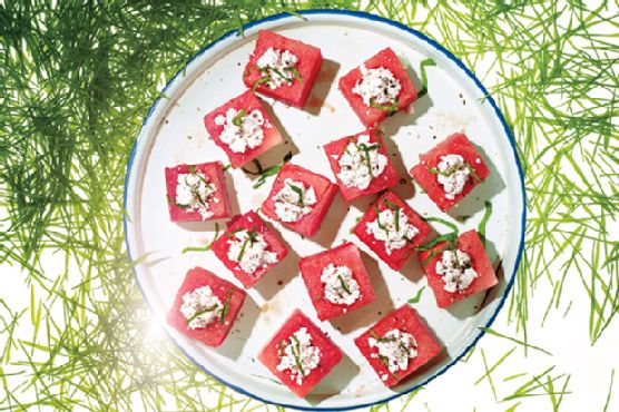 Feta-Stuffed Watermelon Blocks