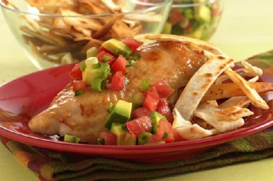 Fiesta Chicken Breasts with Tomato-Avocado Salsa