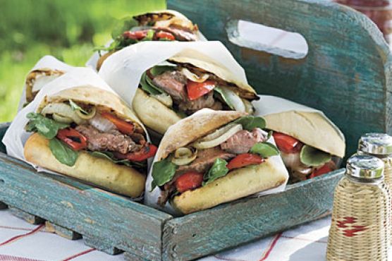 Flank Steak Sandwiches with "Go Big Blue®" Cheese