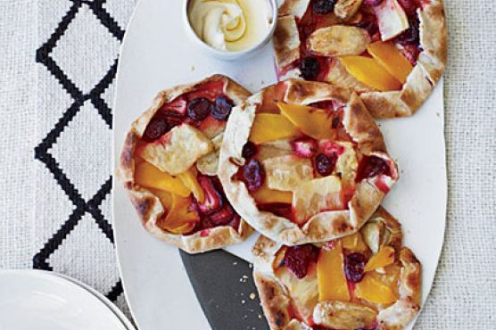 Free-Form Pineapple, Mango and Berry Tarts