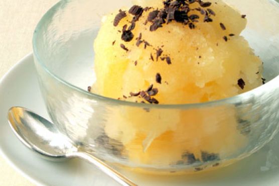 Fresh Orange Sorbet with Bittersweet Chocolate