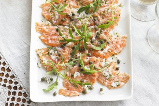 Fresh salmon carpaccio