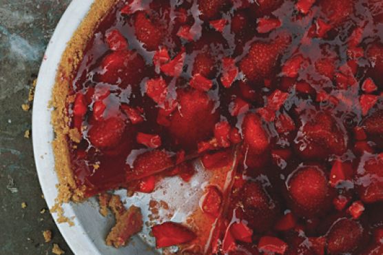 Fresh Strawberry Pie with Whipped Cream