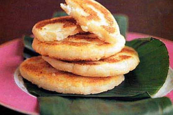 Fried Masa Cakes with Cheese (Arepas de Queso)