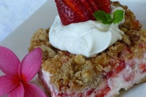 Frosty Strawberry Squares