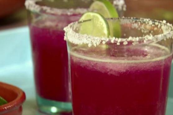 Frozen Cactus Pear Margaritas