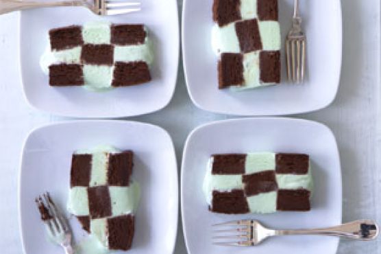 Frozen Mint Chocolate Checkerboard