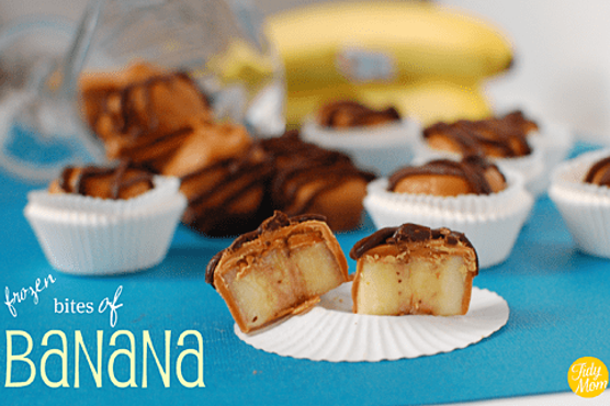 Frozen Peanut Butter Banana Bites