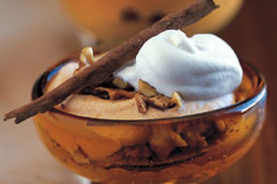 Frozen Pumpkin Mousse with Walnut-Toffee Crunch