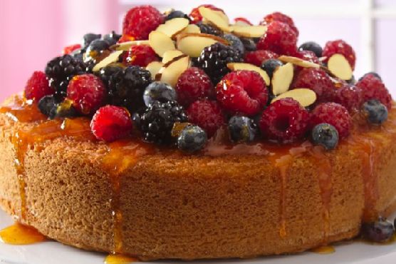 Fruit-Topped Almond Cake