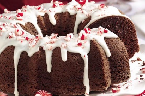 Fudgy Peppermint Truffle Chocolate Cake