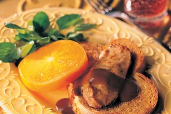 Fuyu Persimmons with Foie Gras