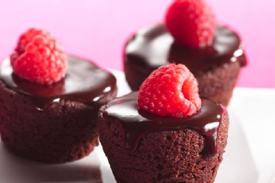 Ganache-Topped Brownie Bites