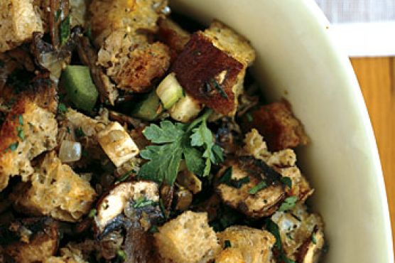 Giblet and Mushroom Bread Salad