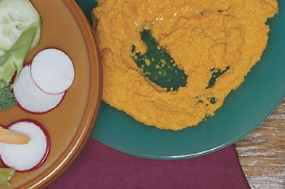 Ginger Carrot Dip with Crudites