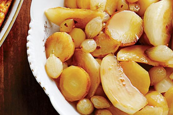 Glazed Turnips and Parsnips