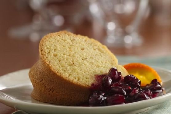 Gluten-Free Holiday Cake with Cranberry Sauce