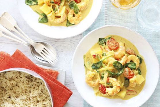 Goan prawn & coconut curry with cumin rice
