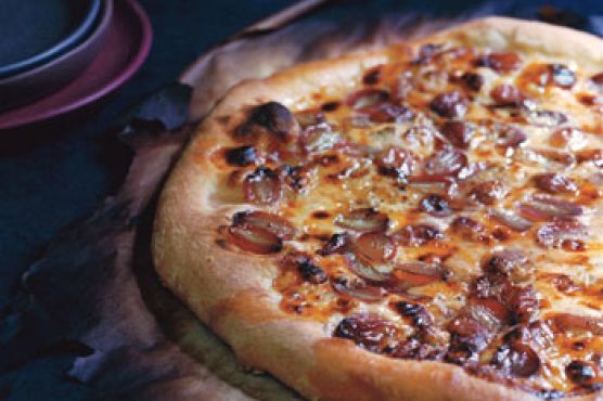 Gorgonzola and Grape Pizza