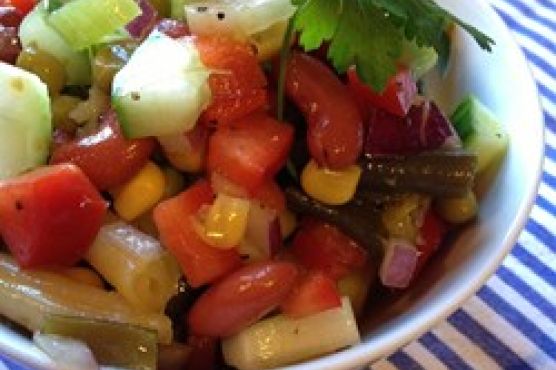 Grandma's Sweet and Tangy Bean Salad