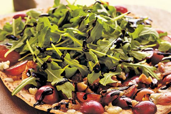Grape, Blue Cheese, and Walnut Pizza