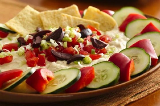 Greek Hummus Dip with Veggie Dippers