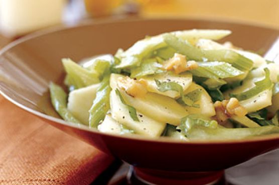 Green Apple and Celery Salad with Walnuts and Mustard Vinaigrette