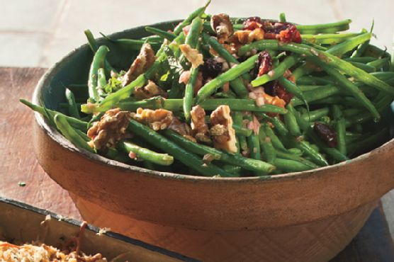 Green Beans with Toasted Walnuts and Dried-Cherry Vinaigrette