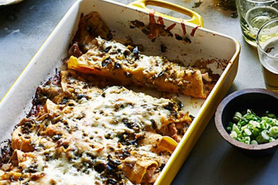 Green Chile Chicken Enchiladas