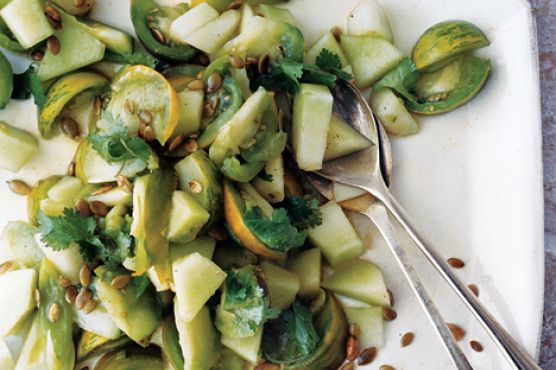 Green Tomato and Honeydew Melon Salad