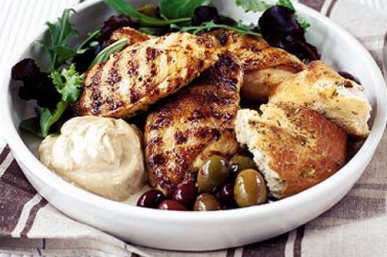 Griddled chicken with lemon & thyme