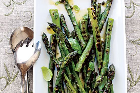 Grilled Asparagus with Caper Vinaigrette