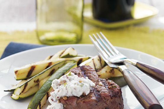 Grilled Beef Tenderloin with Horseradish-Walnut Sauce