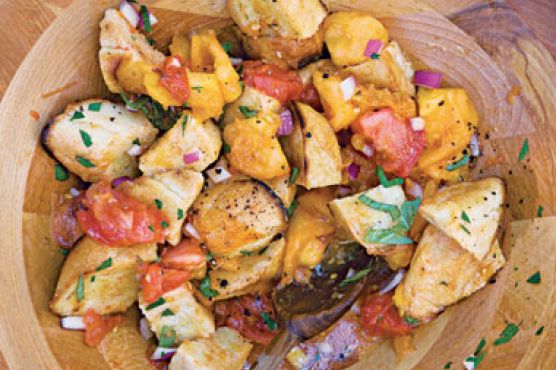 Grilled Bread and Tomato Salad