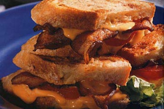 Grilled Cheddar, Tomato and Bacon Sandwiches