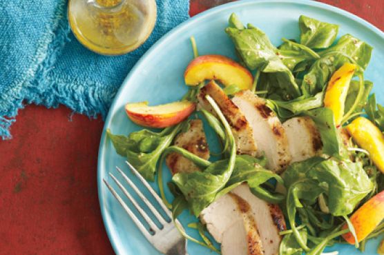 Grilled Chicken and Peach Salad