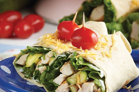 Grilled Chicken & Zucchini Wraps