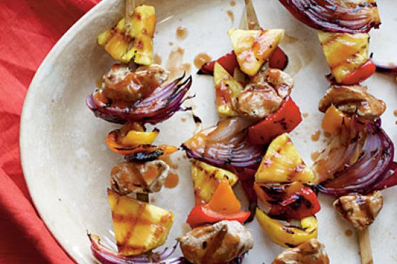 Grilled Chinese Sweet and Sour Pork Kabobs