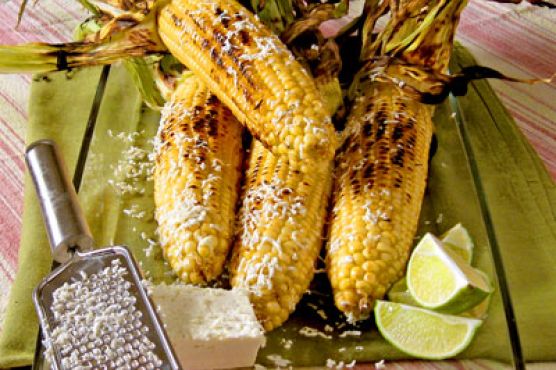Grilled Corn with Feta and Lime