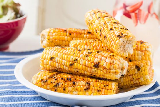 Grilled Corn with Honey-Ginger Barbecue Sauce