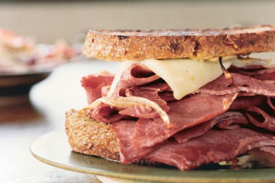 Grilled Corned Beef and Fontina Sandwiches